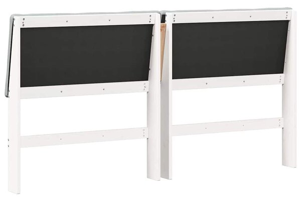 VidaXL Kárpitozott fejtámla Világosszürke 200 cm Tömör fenyőfa