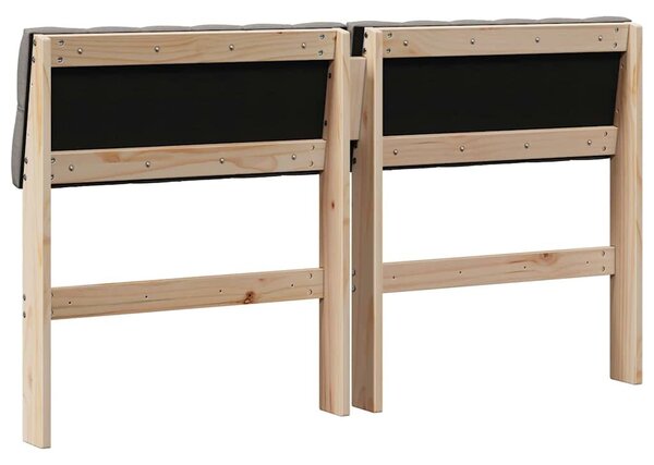 VidaXL Kárpitozott fejtámla Tópszínű 140 cm Tömör fenyőfa