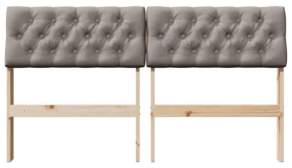 VidaXL Kárpitozott fejtámla Tópszínű 140 cm Tömör fenyőfa