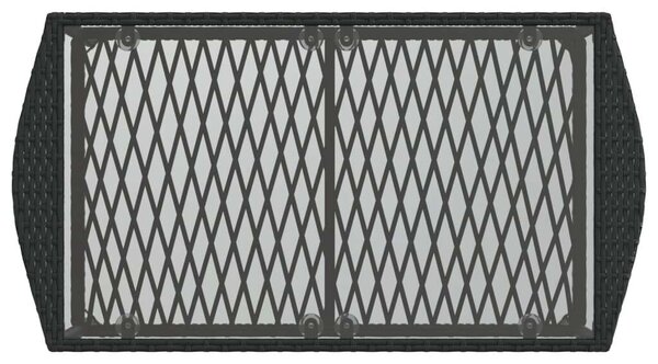 VidaXL Polyrattan Kerti Ülőgarnitúra - 4 részes, Fekete