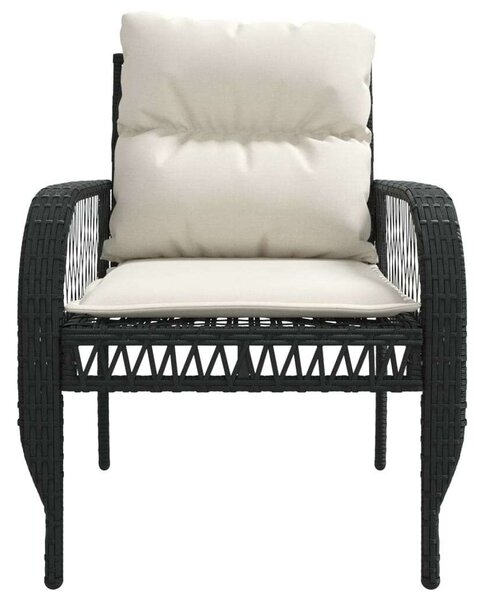 VidaXL Polyrattan Kerti Ülőgarnitúra - 4 részes, Fekete