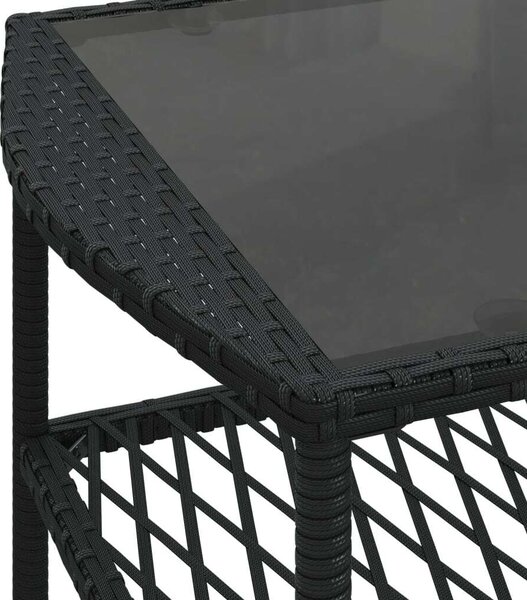 VidaXL Polyrattan Kerti Ülőgarnitúra - 4 részes, Fekete
