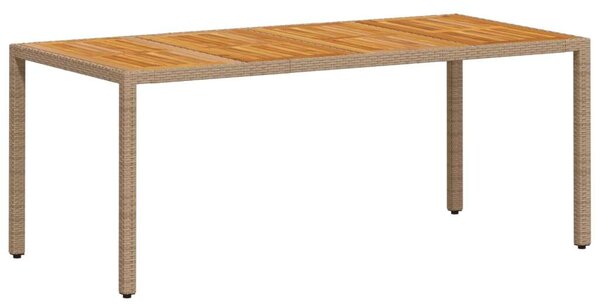VidaXL - 9 részes Kerti Étkezőgarnitúra - Polyrattan/Akácfa - Bézs
