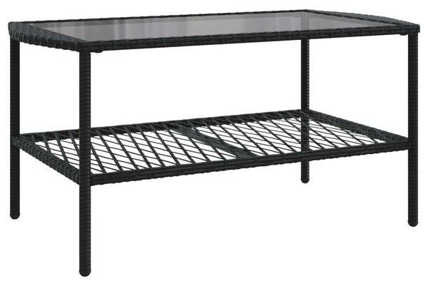 VidaXL Polyrattan Kerti Ülőgarnitúra - 4 részes, Fekete