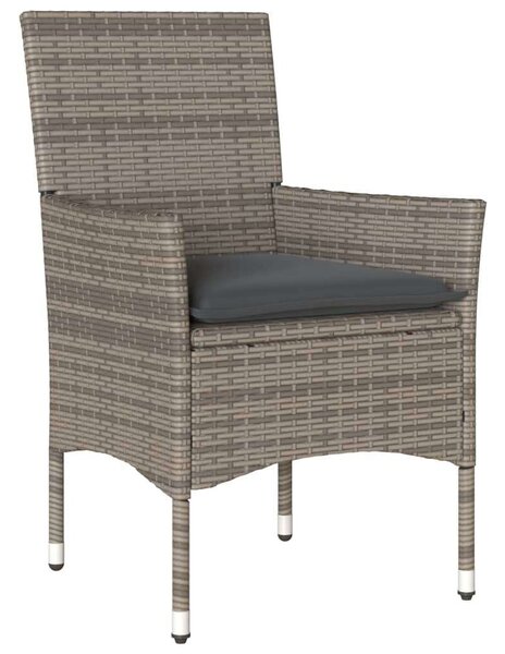 Polyrattan Kerti Étkezőgarnitúra - 5 részes - Szürke