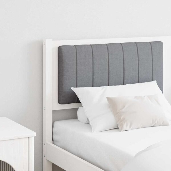 VidaXL Kárpitozott fejtámla fejtámlával Fehér 160 cm Tömör fenyőfa