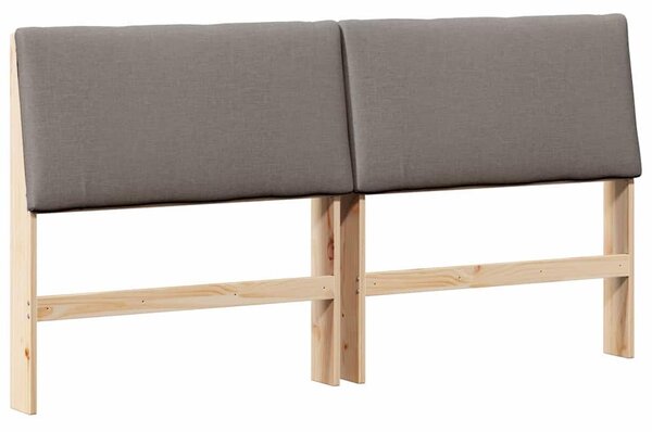 VidaXL Kárpitozott fejtámla Tópszínű 180 cm Tömör fenyőfa