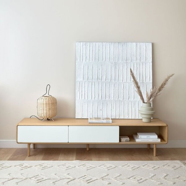 Ash TV asztal Kave Home Anielle 180 x 42 cm