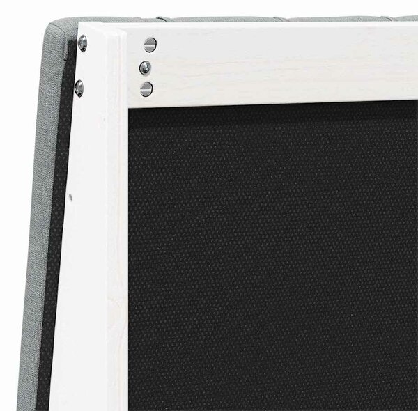 VidaXL Kárpitozott fejtámla Világosszürke 120 cm Tömör fenyőfa