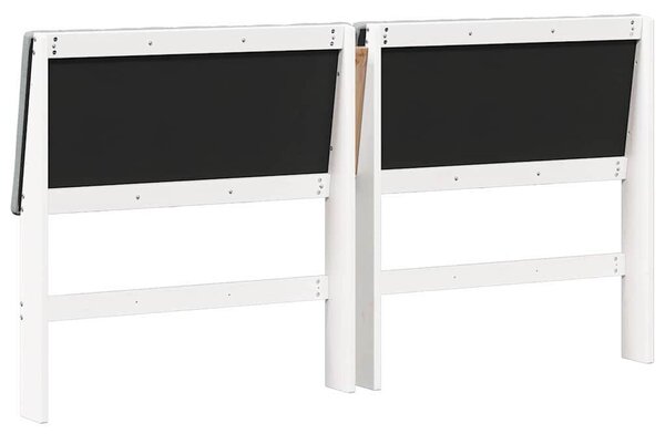 VidaXL Kárpitozott fejtámla Világosszürke 200 cm Tömör fenyőfa