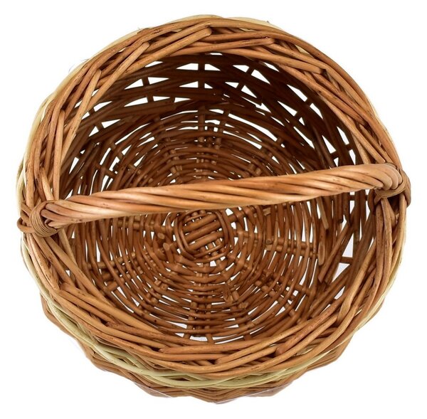 Bolerko fonott gyümölcskosár csíkkal, átmérő 17 cm