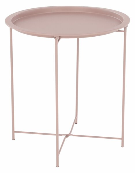Kisasztal levehető tálcával, nude rózsaszín, RENDER