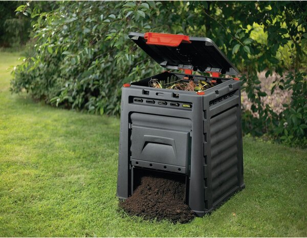 Keter Eco komposztáló, fekete, 320 l, 65 x 65 x 75 cm