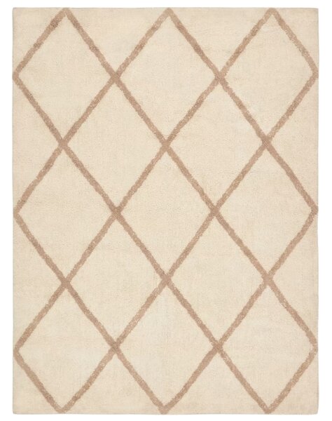 Bézs pamut szőnyeg Kave Home Terezinha 150 x 200 cm