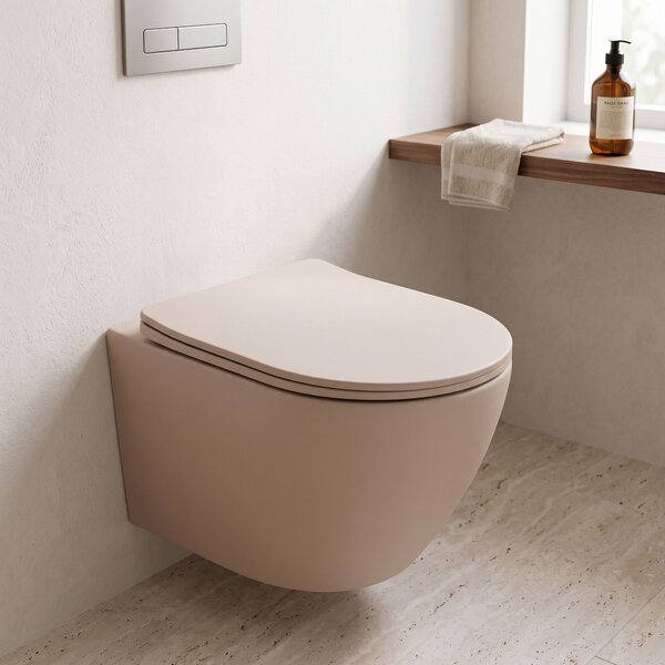 Felfüggesztett WC-csésze REA Carlo Mini Tornado Mocca Matt