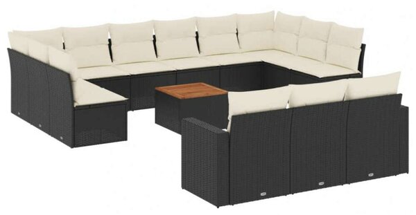 VidaXL Polyrattan Kerti Ülőgarnitúra - 14 részes