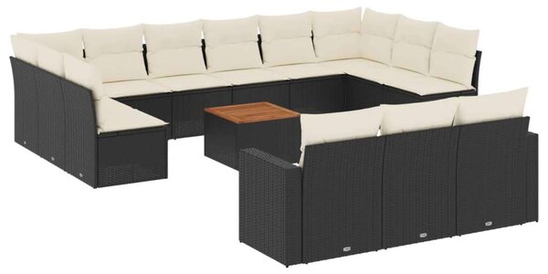 VidaXL Polyrattan Kerti Ülőgarnitúra - 14 részes
