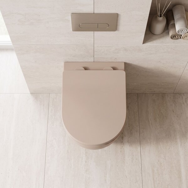 Felfüggesztett WC-csésze REA Carlo Mini Tornado Mocca Matt