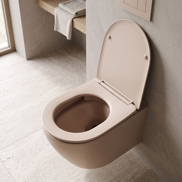 Felfüggesztett WC-csésze REA Carlo Mini Tornado Mocca Matt