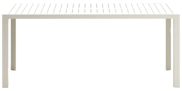 Fehér fém kerti étkezőasztal Kave Home Culip 180 x 90 cm