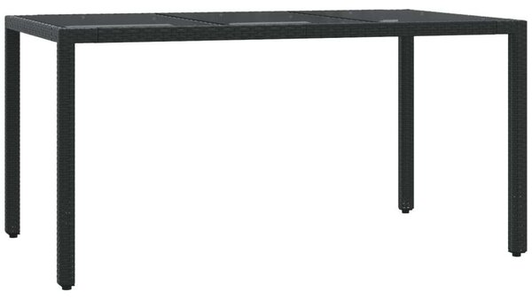 VidaXL Polyrattan Kerti Étkezőgarnitúra - 7 részes - Fekete
