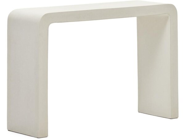 Fehér cement fésülködőasztal Kave Home Aiguablava 120 x 35 cm