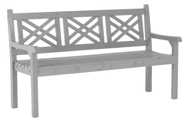 Fából készült kerti pad, szürke, 150 cm, FABLA