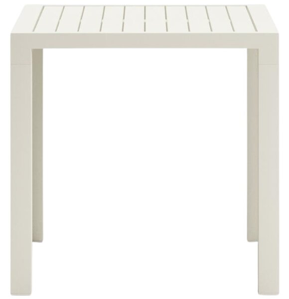 Fehér fém kerti étkezőasztal Kave Home Culip 77 x 77 cm