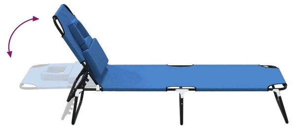 VidaXL Összecsukható Napozóágy - Kék - 189cm