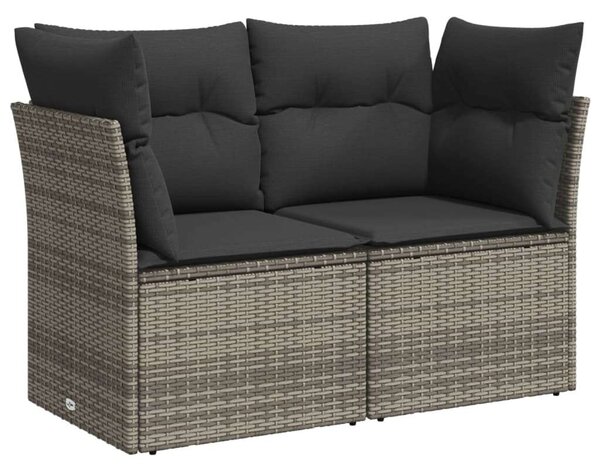 VidaXL Polyrattan Kerti Ülőgarnitúra - 8 részes, Szürke