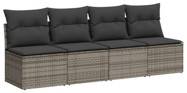 VidaXL Polyrattan Kerti Ülőgarnitúra - 10 részes - Szürke