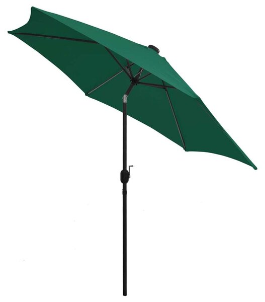 VidaXL Kert Napernyő - Zöld - 300cm - LED