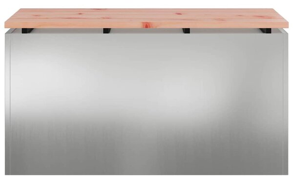 VidaXL Kerti pad Ezüst 80 x 40 x 43 cm Horganyzott acél