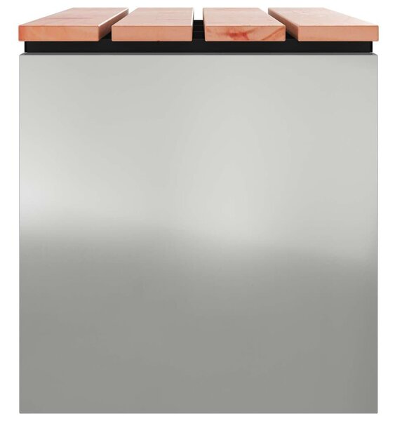 VidaXL Kerti pad Ezüst 80 x 40 x 43 cm Horganyzott acél