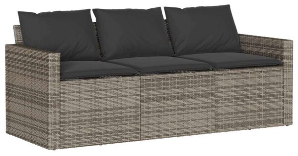 VidaXL 6 részes szürke polyrattan kerti ülőgarnitúra párnákkal