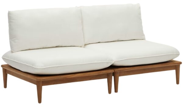 Fehér szövet kerti moduláris kanapé Kave Home Portitxol 180 cm