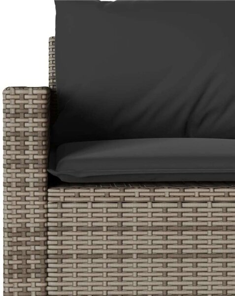 VidaXL 6 részes szürke polyrattan kerti ülőgarnitúra párnákkal
