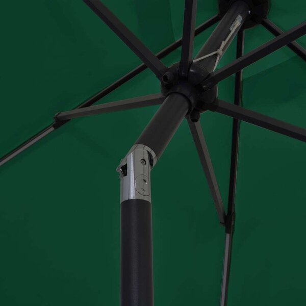 VidaXL Kert Napernyő - Zöld - 300cm - LED