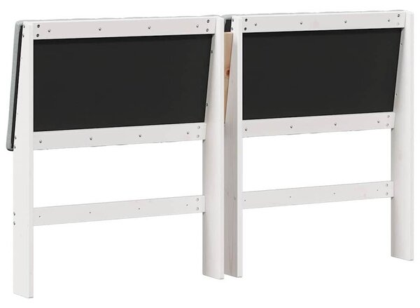 VidaXL Kárpitozott fejtámla Világosszürke 150 cm Tömör fenyőfa