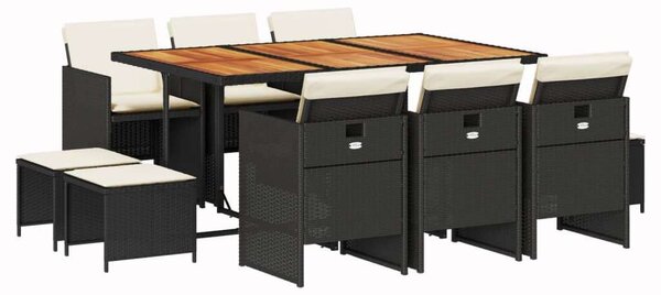 VidaXL Polyrattan Kerti Étkezőgarnitúra - 11 részes