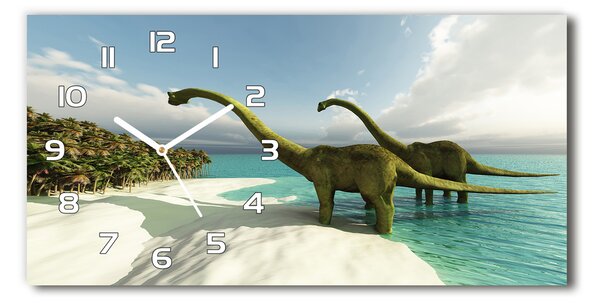 Vízszintes üvegóra Dinoszauruszok a strandon