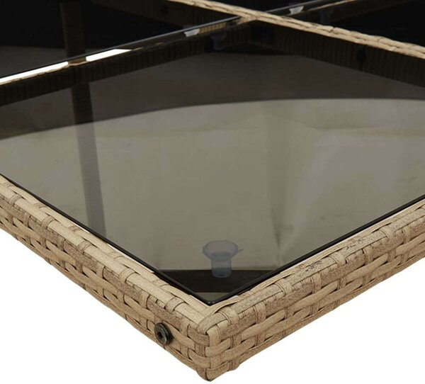 VidaXL Polyrattan Kerti Étkezőgarnitúra - 15 Fős - Bézs