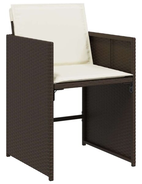 VidaXL 15 részes barna polyrattan kerti ülőgarnitúra párnákkal
