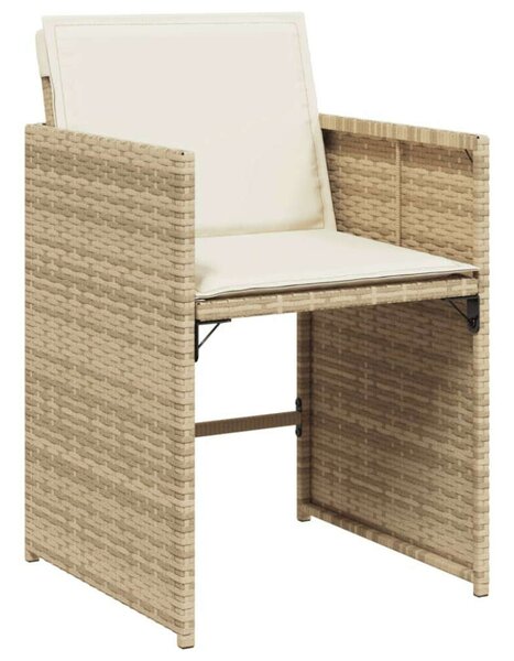 VidaXL Polyrattan Kerti Étkezőgarnitúra - 15 Fős - Bézs