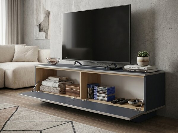 TV állvány ALVIN 135 cm, antracit/ezüst