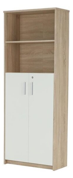 Irattartó zárható szekrénnyel, sonoma tölgy/fehér, JOHAN 2 NEW 10