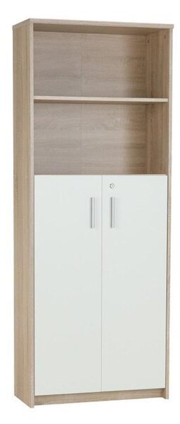 Irattartó zárható szekrénnyel, sonoma tölgy/fehér, JOHAN 2 NEW 10