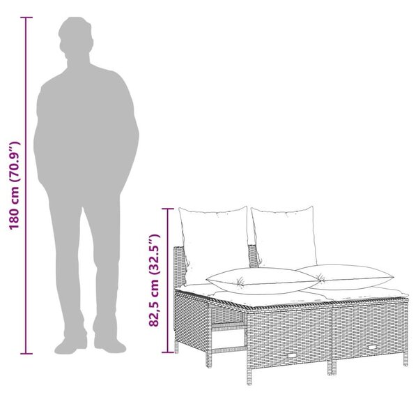 VidaXL Polyrattan Kerti Ülőgarnitúra - 4 Fős