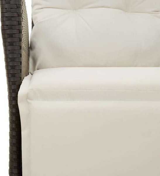 VidaXL Polyrattan Kerti Étkezőgarnitúra - 7 részes - Fekete