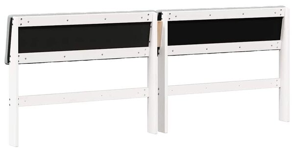 VidaXL Kárpitozott fejtámla Világosszürke 200 cm Tömör fenyőfa